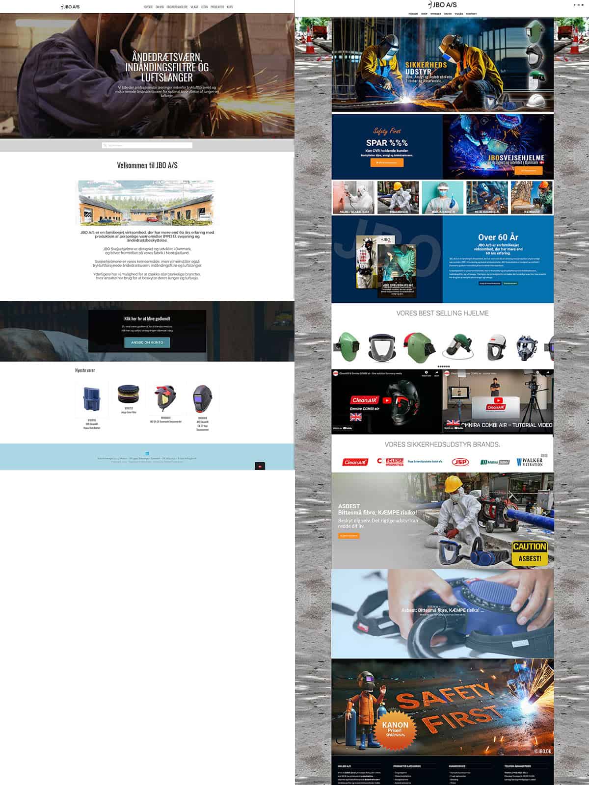 Forside Screenshot: Før Og Efter Hjemmeside Re-Design