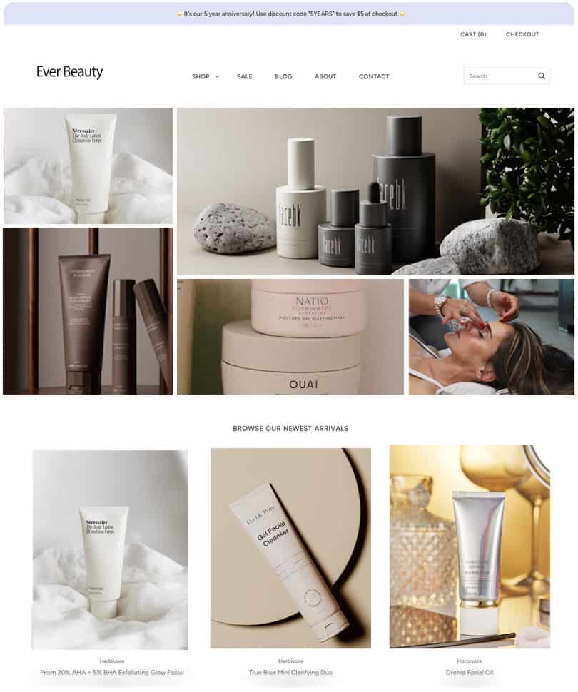 Forelsket i webshop temaet i demoen Skærmbillede #2: Øhm … Hvorfor Føles Den Så Flad, Nu Hvor Jeg Har Lagt Mit Eget Indhold Ind?